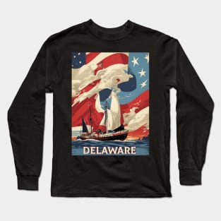 Delaware United States of America Tourism Vintage Poster Long Sleeve T-Shirt